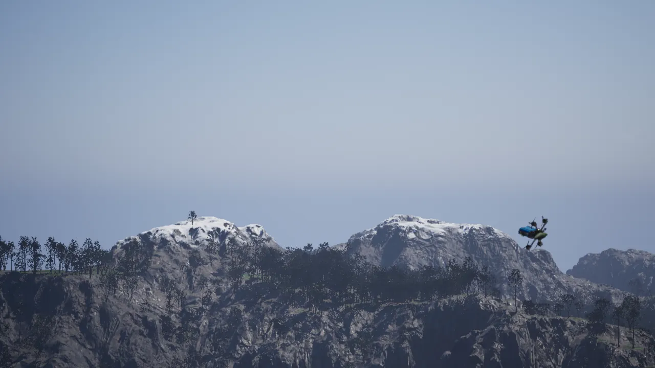 Simulated aerial sensor environment